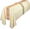 60-2749 Funeral Pall in Beige Dupion with Red Coronation banding