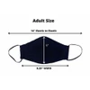 Celtic Cross Face Mask measurement chart for Adult size fitting