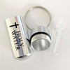 Holy Water Key Chain Carrier container and glass vial
