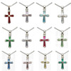 Cross Birthstone Necklace
