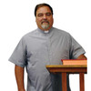 8933 BV SS Grey Clergy Tab Shirt