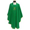 654 Lightweight Chasuble in Mixed Linen/Green