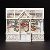 Christmas Greenhouse with Cardinals with USB cord or battery operation for LED lighting
