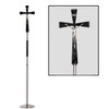 K932 Processional Crucifix Stainless Steel and Oak