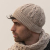 Irish Knit Hat for Men & Women in Oatmeal