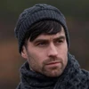 Irish Knit Hat for Men & Women in Charcoal on Man