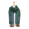 Celtic Knot Reversible Scarf with Blue on one side and Green on the other