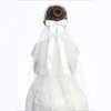 Model from the back wearing the Crystal Flower Crown Veil