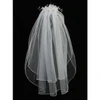 Flower Comb Veil with Rhinestones, Pearls, and Crystal beading