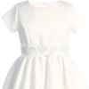 Detail of the Waist Accent for the Extended Size Kyla Communion Dress