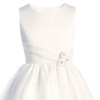 Detail of the Front of the Extended Sizes Brigid Communion Dress