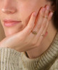 14KT Gold Claddagh Ring for Women as shown on model