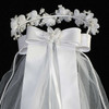 Back Bow on the Organza Flower Wreath Veil