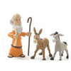 Noah and 2 Animal Bible Figures