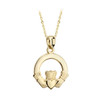 Éireloom 14K Claddagh Pendant with 18" 14K yellow gold chain