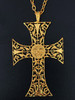 MDS Gold Plate Pectoral Cross #6 with IHS Emblem