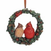 Cardinals in Wreath Ornament