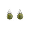 Silver Marble Trinity Knot Earrings