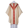 101-0930 JHS Chasuble in Tudor Rose Damask White