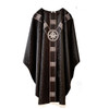 101-0920 Alpha Omega Chasuble in Tudor Rose Black