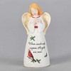 Angel Figurine with Cardinal Verse