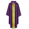 MDS 075 Chasuble with Gold Jacquard Banding Purple with Collar