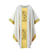 HB1 Classic Chasuble with Hand Embroidered Banding White with no collar