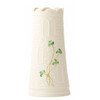7.7" Belleek Castle Vase that is made in Ireland with hand painted shamrocks