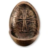 Metal Cross Holy Water Font with a copper finish