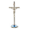 4" Standing Crucifix with Blue Base