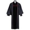 G1785 Black Pulpit Robe with Red Crosses