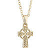 Petite18K Gold Plated Celtic Cross Pendant