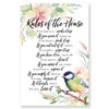 Rules of the House 6"x9" Plaque