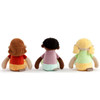 The back of each of the 3 Hopeful Rainbows Dolls