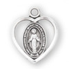 Detail view of the sterling silver Miraculous Medal Pendant