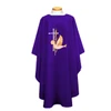 851 Chasuble with Dove, Cross & Wheat Violet