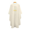 842 Chasuble with Cross & Crown Embroidery Off-White