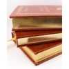 The gilded edges of the Tan Catholic Classics Deluxe Edition Set