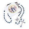 Miraculous Medal Blue Wood Rosary