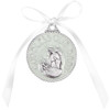 White Guardian Angel Catholic Crib Medal