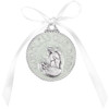 White Guardian Angel Catholic Crib Medal