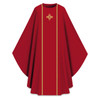 Assisi Chasuble in Elias with Cross and Banding Red