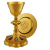 10-151 Neo-Gothic Chalice & IHS Paten