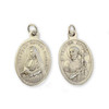 Oxidized St. Frances Mother Cabrini Medal with St. Francis Xavier on the back side