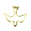 3/4" Gold Plate Outline Confirmation Dove Lapel Pin