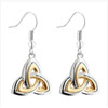 Two Tone Trinity Earrings