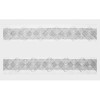 Embroidered Banding in Grey/White