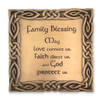 Celtic Family Blessing Plaque with bronze plated finish