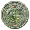 12" diameter Four Seasons Garden Stepping Stone
