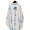 1211LB  Marian Chasuble in Blu Linea